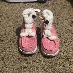 Pink Fur-Lined Winter Boots
